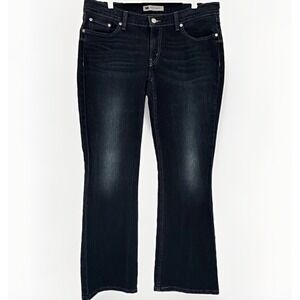 524 LEVI'S Jeans Women 32 Dark Blue Bootcut Too Superlow Western Streetwear Y2K